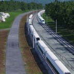 Zugbegegnung kurz vor dem Tunnel - NEP Version