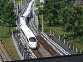 Bahnhofsausfahrt des ICE