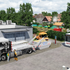 Das Sommerfest wird noch aufgebaut...