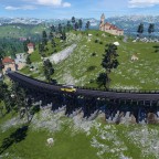 Der Postbus auf dem Weg zum Burgberg