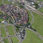 Von Norden her auf die Stadt geschaut