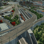 Blick vom Süden auf den Hbf
