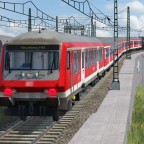 Eine n-Wagen Garnitur mit einer MRCE182 verlässt die Großbaustelle Köfe Hbf. Ziel ist Neuenberg Hbf.