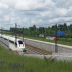 Nearly completed hs rail + highway through national park