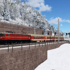 ÖBB 1043.008 mit Regionalzug Einfahrt Bhf. Wald am Hang