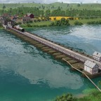 Die Schiffsbrücke von Furth