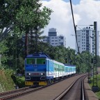 Dasa in front of the train