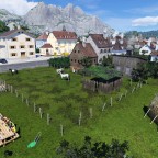 Die Pferdekoppel mitten im Dorf