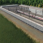 New sunken High speed line section